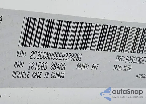 2014 Dodge Charger Sxt Plus from USA, damaged, VIN 2C3CDXHG6EH370291